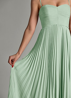 Azazie Chiana Bridesmaid Dresses Agave A-Line Strapless Chiffon Dress image7