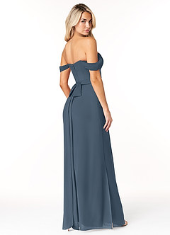 Azazie Joretta Final Sale Neptune A-Line Off the Shoulder Chiffon Convertible Dress image5