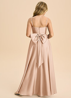 Azazie Bear Junior English Rose A-Line Sweetheart Neckline Stretch Satin Dress image2