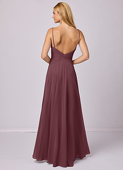 Barbie ♥ Azazie Bridesmaid Dresses Sangria A-Line Chiffon Dress image2