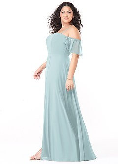 Azazie Sue Bridesmaid Dresses Mist A-Line Off the Shoulder Chiffon Convertible Dress image9