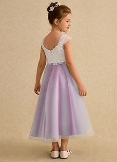 Azazie Momo Flower Girl Klänningar Klänning A-Line i Spets image2