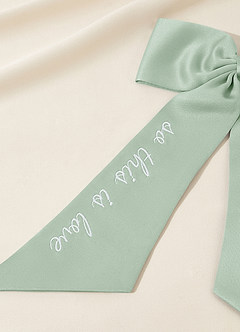 front Personalized Embroidered Matching Color Hair Bows