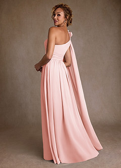 Azazie Lancaster Kleider für die Brautmutter A-Linie One-Shoulder Chiffon Kleid Zartrosa image2