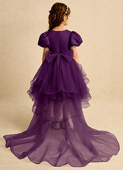 Azazie Cocoa vestidos de niña de las flores Vestido de Uva de Tul de Princesa con Plisado image7
