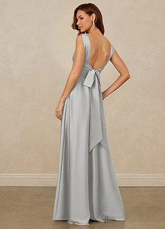 Christian Siriano Bridal for Azazie 1001 Robes de demoiselle d'honneur Robe Trapèze en Satin extensible Encolure en Forme de Cœur Argent image2