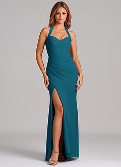 Azazie Emeria Suknie dla druhen Syrena Dekolt w kształcie serca Szyfon Do ziemi Sukienka image3