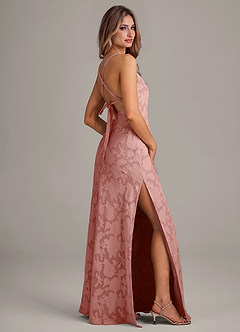 Azazie Aliza Bridesmaid Dresses Rosette A-Line Floral Burnout Dress image5
