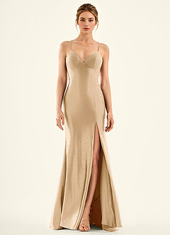 Twinkle Champagne Mermaid Prom Dress image5