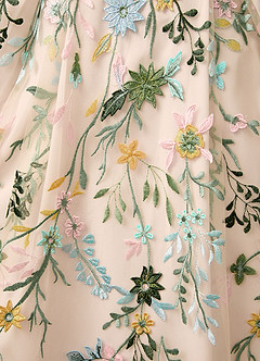 Robe Longue Rose Blush Multi Aurelie image5