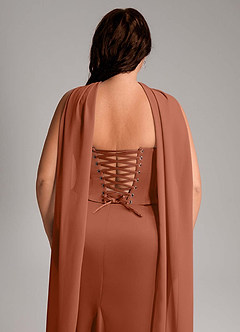 Azazie Sorrel Bridesmaid Dresses Cedar Rose Mermaid Strapless Stretch Satin Convertible Dress image14