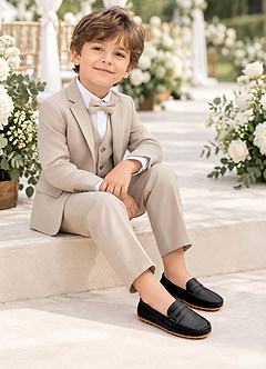 front Classic Kids PU Penny Loafers