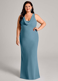 Azazie Rylina Bridesmaid Dresses Bermuda Mermaid Pleated Chiffon Dress image7