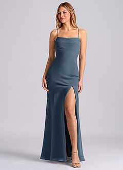 Azazie Grata Brudtärnklänningar Klä av Sjöjungfru i Chiffong Plisserad Neptunus image1