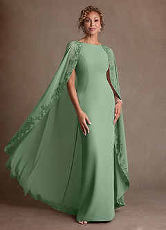 Azazie Artemisia vestidos de madre de la novia Vestido de Matcha de Gasa de Corte Recto con Encaje image5