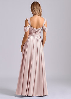 Azazie Koa Brudtärnklänningar Klä av A-Linje i Chiffong Av axeln Rodnande Rosa image2