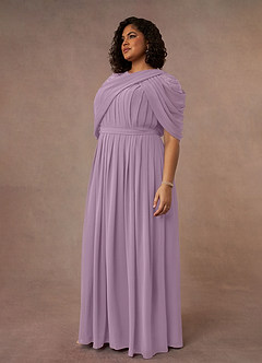 Azazie Olena Abiti per la Madre della Sposa Abito A-Line in Chiffon Lustrini Glicine image9