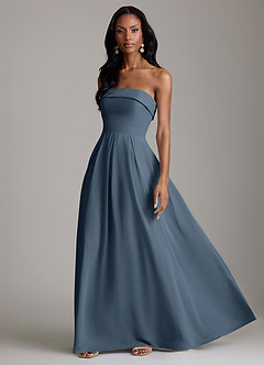 Azazie Lucienne Bridesmaid Dresses Neptune A-Line Strapless Chiffon Convertible Dress image5