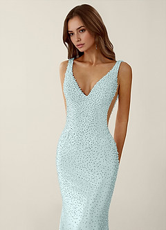 Roxana Sea Glass Abito da ballo con corsetto e scollo a V e strass image8