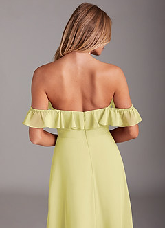 Azazie Lyra Brautjungfernkleider Wandelbar A-Linie Cabrio Chiffon Kleid Zitronensorbet image8