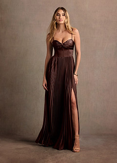 Styla Mokka Coco Laskostettu Maxi-mekko