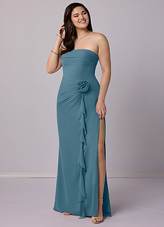 Barbie ♥ Azazie Bridesmaid Dresses Bermuda Sheath Strapless Chiffon Convertible Dress image7