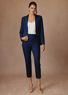 front Kennedy Blå Raffinerad vävd prestandakavaj