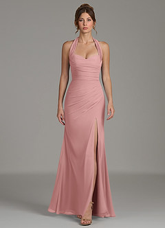 Azazie Destiny Bridesmaid Dresses Dusty Rose Mermaid Sweetheart Neckline Chiffon Dress image3