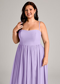 Azazie Calianna Bridesmaid Dresses Lilac A-Line Off the Shoulder Chiffon Convertible Dress image11