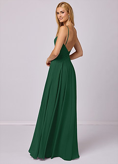 Barbie ♥ Azazie Bridesmaid Dresses Dark Green A-Line Chiffon Dress image4