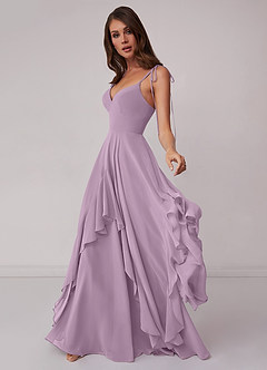 Barbie ♥ Azazie Bridesmaid Dresses Wisteria A-Line Bow Chiffon Dress image3