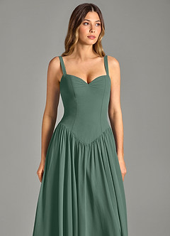 Azazie Evadina Suknie dla druhen Linia A Gorset Szyfon Do ziemi Sukienka image6