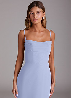 Azazie Saige Bridesmaid Dresses Lavender A-Line Off the Shoulder Chiffon Convertible Dress image2