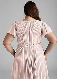 Azazie Kara Modest Bridesmaid Dresses A-Line Pleated Chiffon Floor-Length Dress image14