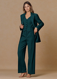 front Rowan Pine Refined Weave Performance 2-Piece Suit
