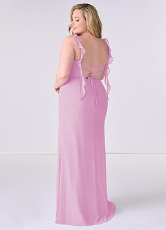 Barbie ♥ Azazie Brautjungfernkleider Meerjungfrau-Linie Korsett Chiffon Kleid Bonbonrosa image8