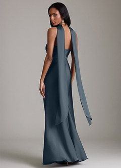 Azazie Saylor Brudtärnklänningar Klä av Sjöjungfru i Stretch Satin Axelbandslös Skymning image8