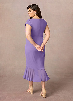 Azazie Renetta Mother of the Bride Dresses Tahiti Sheath V-Neck Pleated Mesh Dress image11