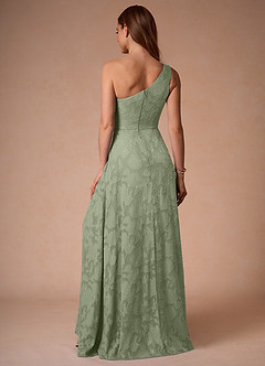 Hermosa Pistachio One Shoulder Maxi Dress image2