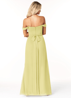 Azazie Joretta Bridesmaid Dresses Lemon Sorbet A-Line Sweetheart Neckline Chiffon Convertible Dress image2