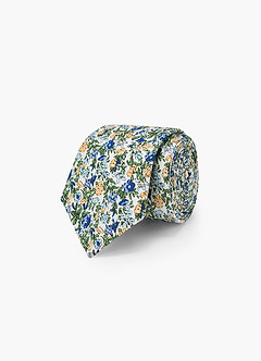front Men's Cotton Floral Tie