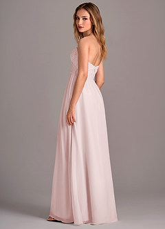 Azazie Joni Bridesmaid Dresses Blushing Pink A-Line Strapless Chiffon Convertible Dress image3