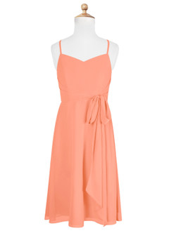 Azazie Doll Junior Sunset A-Line Bow Chiffon Dress image5