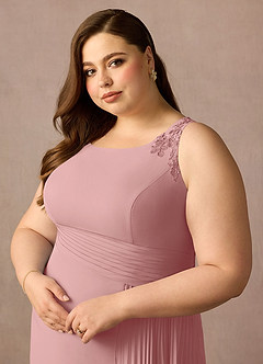 Azazie Galvan Mother of the Bride Dresses Dusty Rose A-Line Sequins Chiffon Dress image12