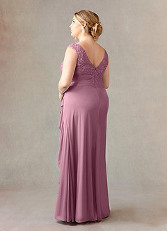Azazie Edelin Mother of the Bride Dresses Vintage Mauve A-Line Sweetheart Neckline Pleated Mesh Dress image11