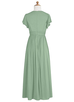 Azazie Mosley Junior Robe Trapèze en Maille Rayé Matcha image8