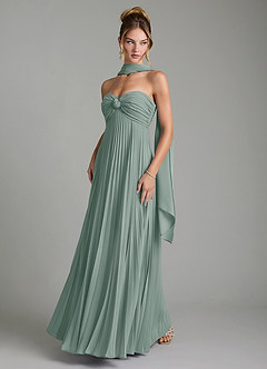 Azazie Tempest At-home Try On Dresses Agave Empire Corset Chiffon Convertible Dress image6