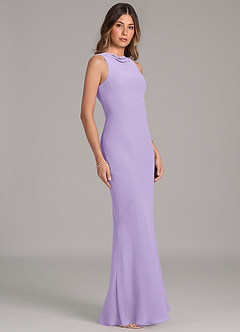 Azazie Allettie Bridesmaid Dresses Lilac Mermaid Chiffon Dress image5