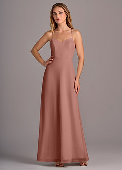Azazie Mei Bridesmaid Dresses Cedar Rose A-Line Chiffon Dress image3