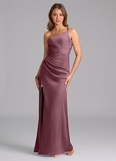 Azazie Eren Brudtärnklänningar Klänning av Sjöjungfru i Stretch Satin One-shoulder Ametist image5
